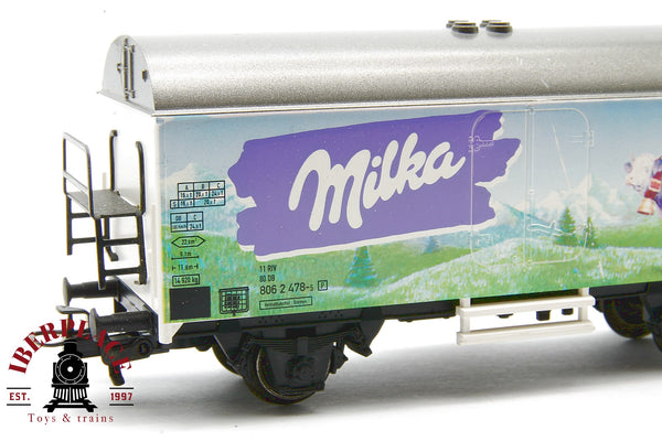 2x Märklin 4485 44176 vagones mercancías Milka DB H0 escala 1:87 ho 00