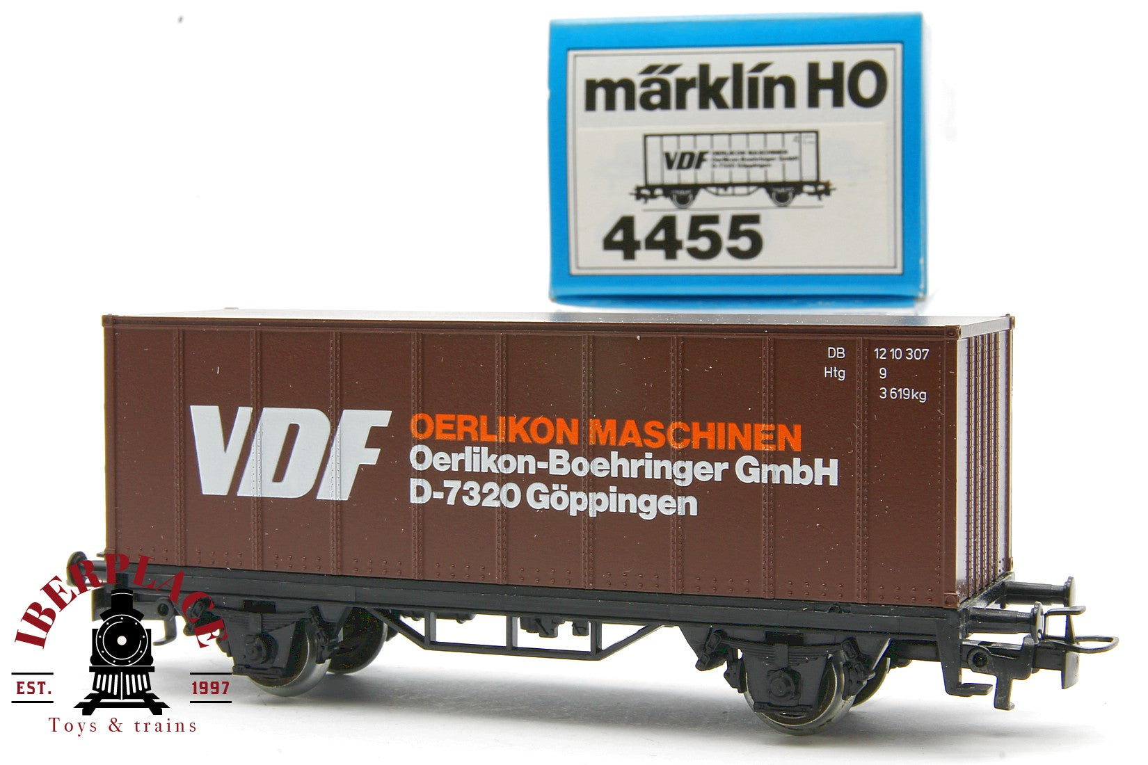 Märklin 4455 vagón mercancías VDF DB 12 10 307 H0 escala 1:87 ho 00