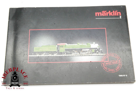 Märklin 1986/87 antiguo catalogo mini club Z escala 1:220