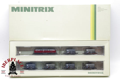 Minitrix 11030 set de locomotora 216 001-8 y vagones cisterna VTG DB  N escala 1:160