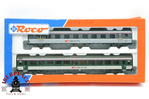 1:87 Roco 44110 Set Personenwagen vagones pasajeros con iluminación SBB CFF 50 85 89-33 H0 escala ho 00