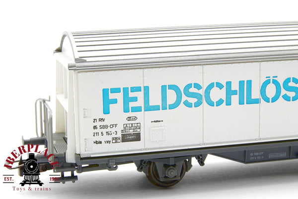 1:87 DC Roco 4340C Güterwagen vagón mercancías SBB CFF Feldschlösschen Bier H0 escala ho 00