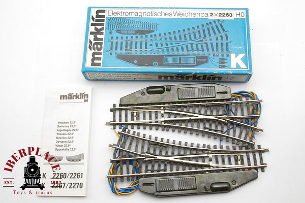 1:87 New Märklin 2263 Elektromagnetisches Weichenpaar desvíos sistema K H0 escala ho 00