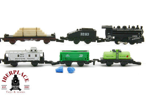 1:220 Galoob toys Deko plasik locomotora y vagones para decoración Z escala