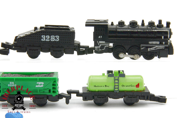 1:220 Galoob toys Deko plasik locomotora y vagones para decoración Z escala