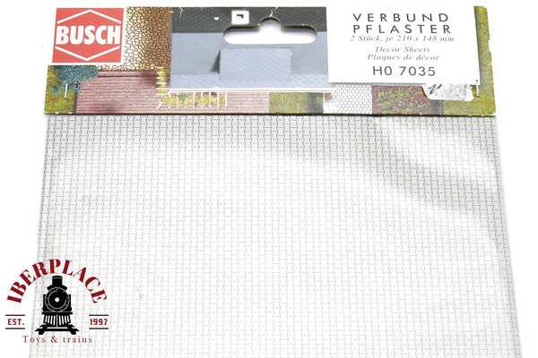 1:87 Busch 7035 Verbund pflaster pavimentos decoración 2 piezas H0 escala ho 00