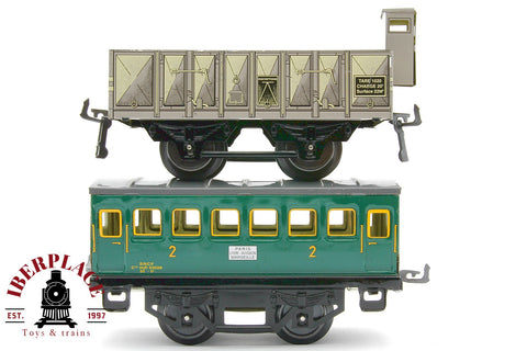 Spur 0 Hornby Hachette Blech 2x Güterwagen Personenwagen SNCF vagones en chapa metálica