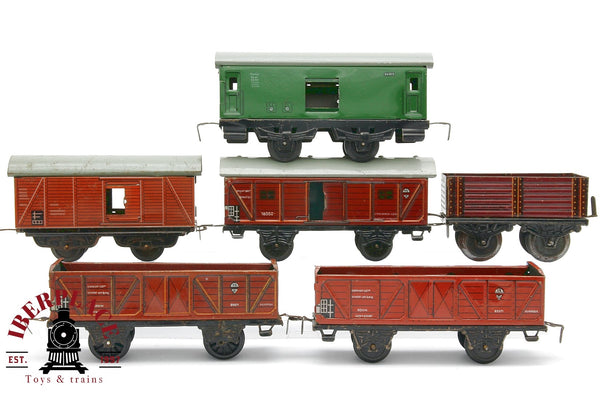 Spur 0 Distler Märklin Blech 4x Güterwagen vagones de mercancía 85571 18352 chapa metálica