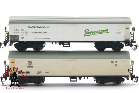 Spur TT Berliner Bahn 2x Güterwagen vagones mercancías MAV 179 388 CSD TT escala