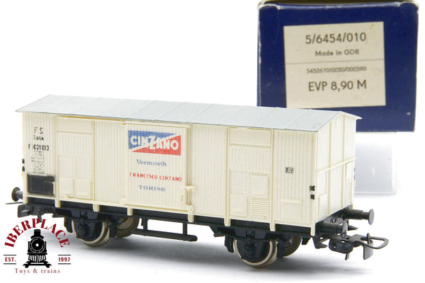 1:87 DC PIKO 5/6454/010 vagón mercancías Cinzano Vermouth FS Güterwagen H0 Escala ho 00 Modelismo