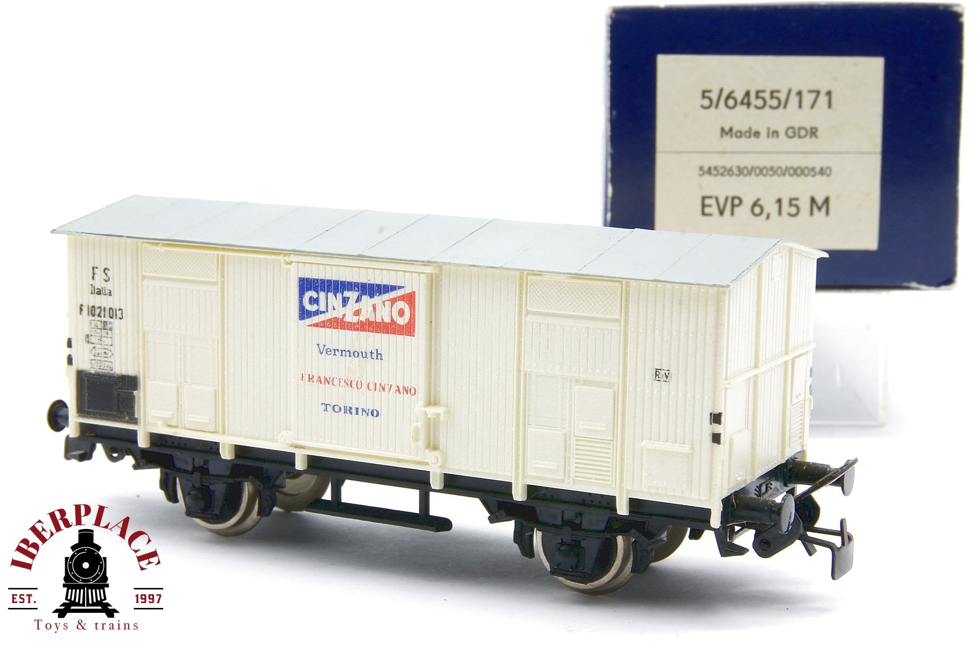 1:87 DC PIKO 5/6455/171 vagón mercancías Cinzano Vermouth FS Güterwagen H0 Escala ho 00 Modelismo