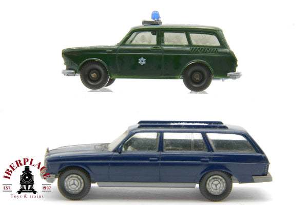 1/87 WIKING 2x coches Mercedes Benz MB Volkswagen Policia ho 00 Automodelismo