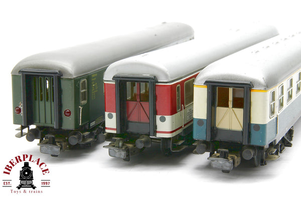 1:87 AC Märklin 3x vagones pasajeros y restaurante en metal DB H0 Escala ho 00