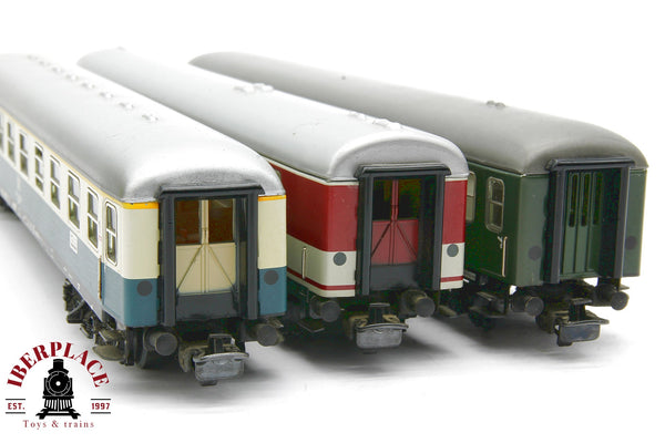 1:87 AC Märklin 3x vagones pasajeros y restaurante en metal DB H0 Escala ho 00