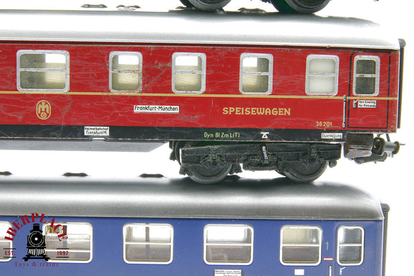 1:87 AC Märklin 3x vagones pasajeros y restaurante en metal DB DSG H0 Escala ho 00