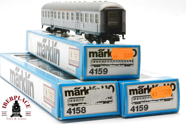 1:87 AC Märklin 4x 4159 4158 vagones pasajeros DB Silberlinge H0 Escala ho 00