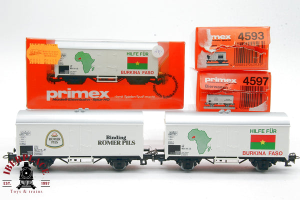 1:87 AC Primex Märklin 3x 4593 4597 vagones mercancías DB Burkina faso H0 escala ho 00