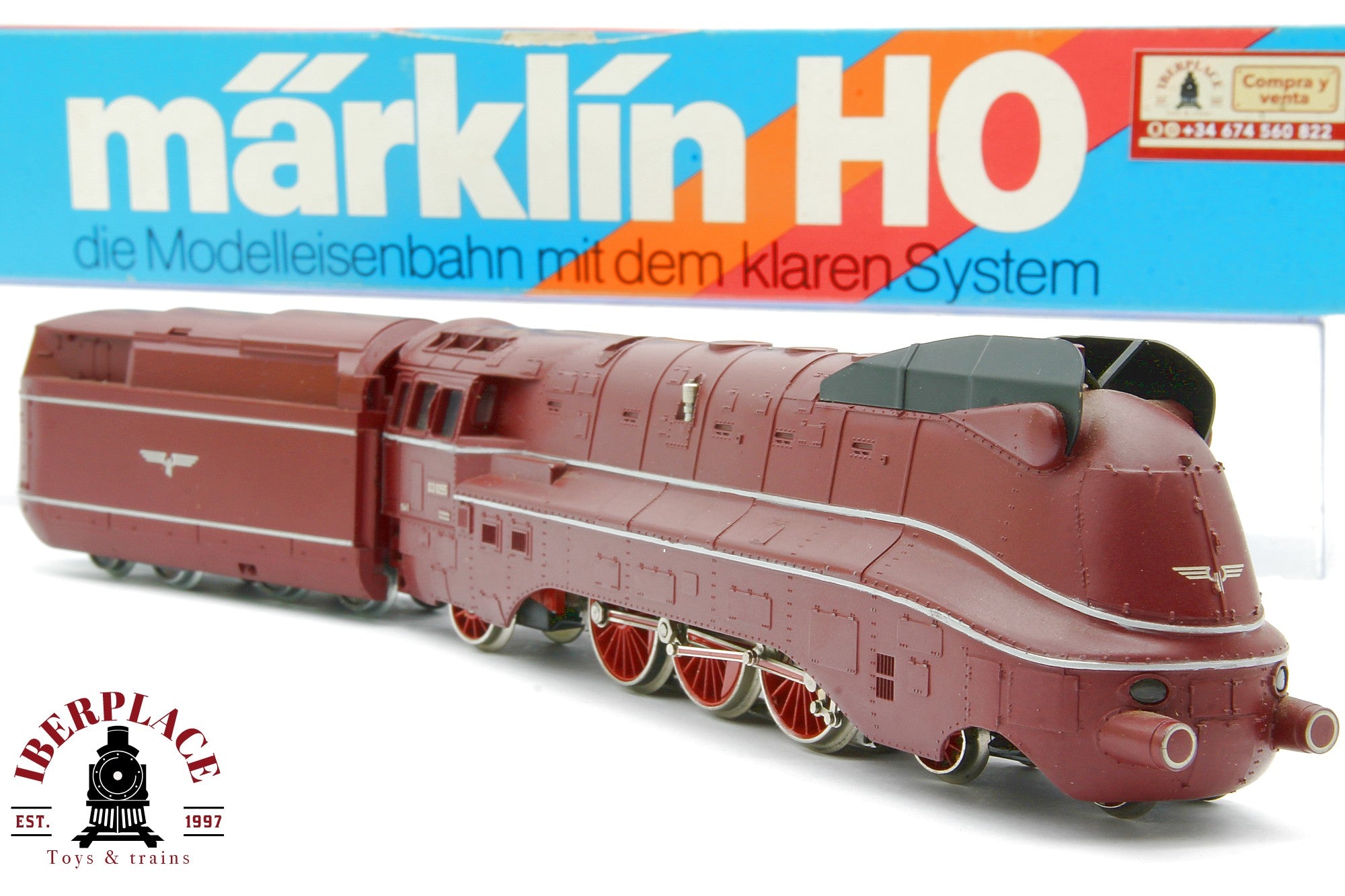 1:87 AC Märklin 3089 Locomotora de vapor roja BR 03 1055 DRG H0 escala ho 00