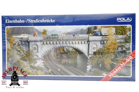 1:87 NEW Pola Meister Modell 621 Eisenbahn - Strassenbrücke Puente de carretera 335x140x125mm H0 escala ho 00
