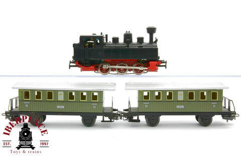 1:87 AC Märklin 3x Dampflok & personenwagen locomotora y vagones pasajeros  H0 escala ho 00