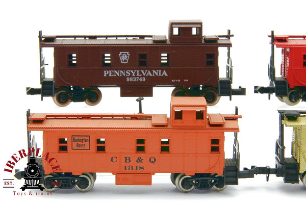 1:160 4x Bachmann Güterwagen Chessie System CB&Q ATSF Pennsylvania vagones mercancías N escala