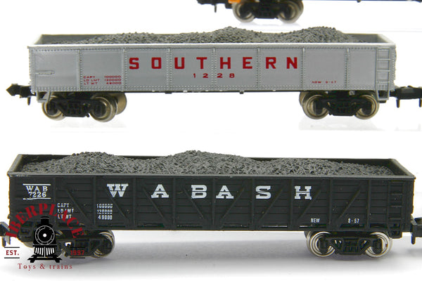 1:160 5x Bachmann Güterwagen wabash Union P Burlington N. vagones mercancías  N escala