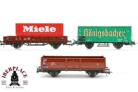 1:87 DC Roco 3x Güterwagen Miele Königsbacher vagones mercancías DB H0 escala ho 00
