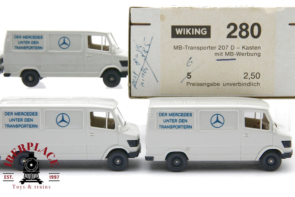 1/87 New Wiking 280 5x PKW Mercedes MB Transporter 207 D furgoneta H0 00 escala