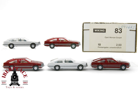 1/87 New Wiking 83 5x PKW Opel Monza Coupe Coches cars H0 00 escala
