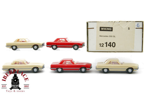 1/87 NEW Wiking 12 140 5x PKW Mercedes Benz MB 350 SL coches H0 00 escala