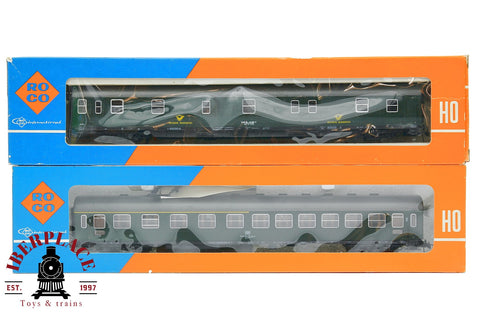 1:87 DC Roco 2x 4249 4295 Bahnpostwagen & Personenwagen DB vagón pasajeros y postales H0 escala ho 00