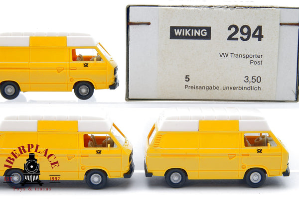 1/87 NEW Wiking 294 5x Volkswagen Transporter Post furgoneta correos H0 00 escala