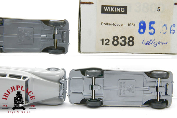 1/87 NEW Wiking 12 838 5x Rolls Royce 1951 Coche antiguo gris H0 00 escala