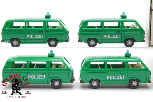 1/87 NEW Wiking 1092 5x PKW Volkswagen Kombi Polizei furgon de policia H0 00 escala