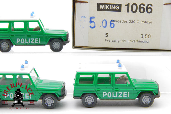 1/87 NEW Wiking 1066 5x PKW Mercedes 230 G Polizei coches de policia H0 00 escala