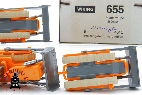1/87 NEW Wiking 655 5x Planierraupe Bulldozer naranjas H0 00 escala