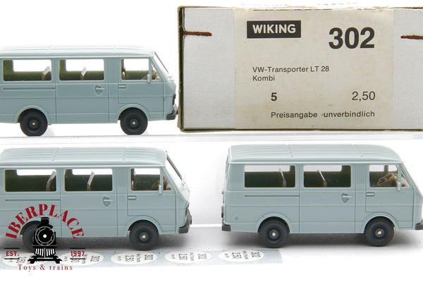 1/87 NEW Wiking 302 5x PKW Volkswagen VW Transporter LT28 Kombi furgones H0 00 escala
