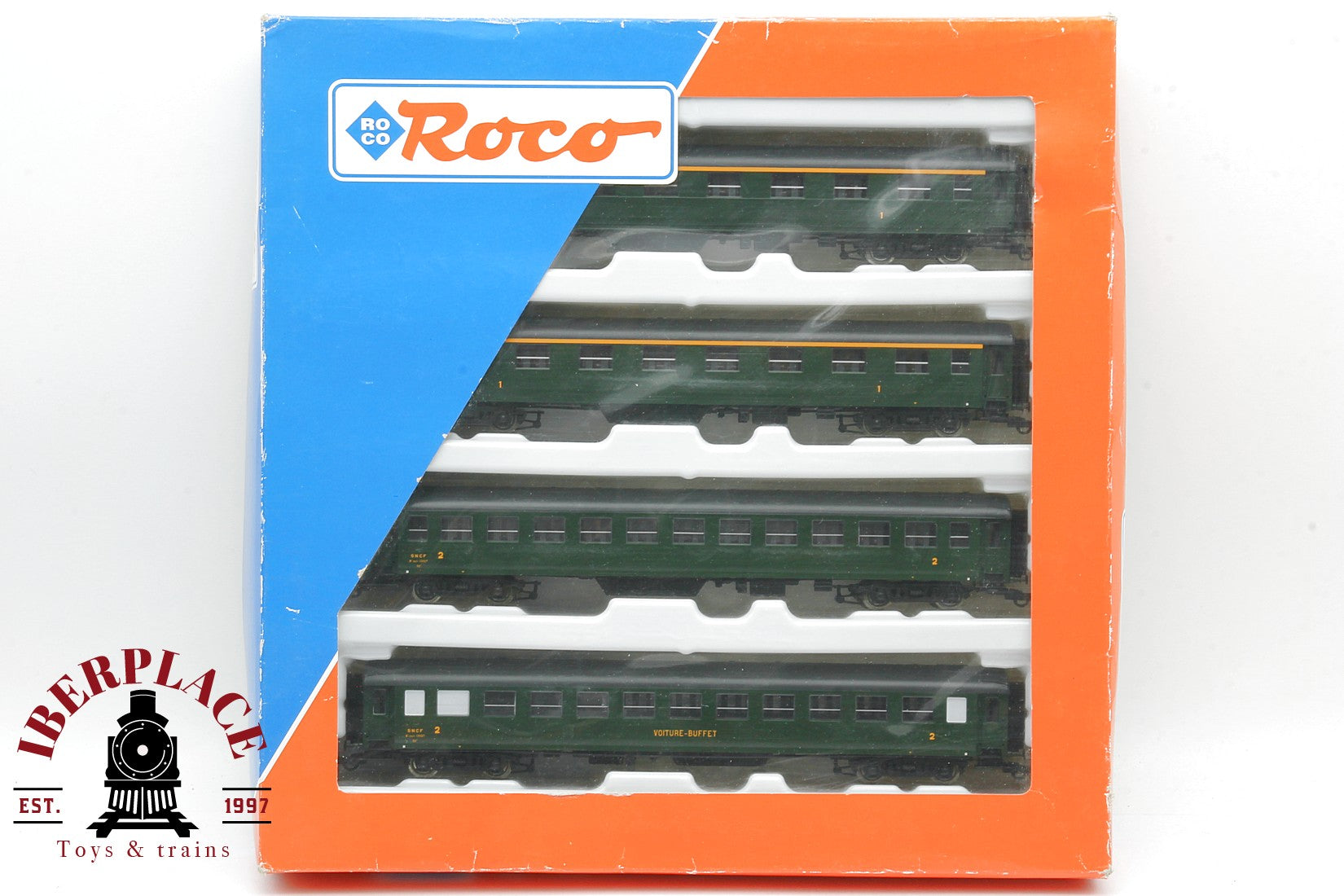 1:87 DC Roco 44119 set Personenwagen Voiture Buffet SNCF vagones pasajeros H0 escala ho 00