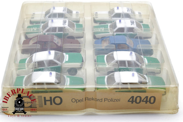 1/87 Herpa PKW 4040 Opel Rekord Polizei Coches policía escala ho 00