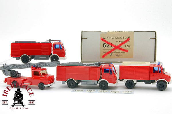 1/87 WIKING LKW 4x Mercedes MB Opel camiones bomberos  escala ho