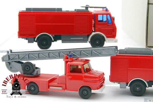 1/87 WIKING LKW 4x Mercedes MB Opel camiones bomberos  escala ho