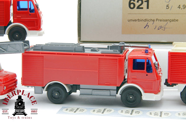 1/87 WIKING LKW 4x Mercedes MB Opel camiones bomberos  escala ho