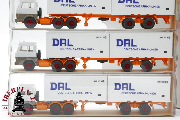 1/87 WIKING 521 5x LKW Norm Container Sattelzug camiones DAL escala ho