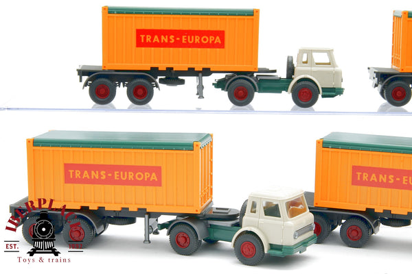 1/87 WIKING 526 LKW 5x Open Top Container Sattelzug Camiones trans europa ho escala