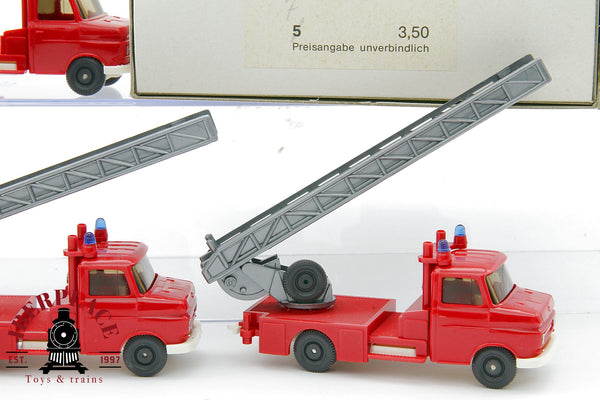 1/87 WIKING 602 LKW 5x Opel Drehleiter Camiones de bombero con escalera ho escala