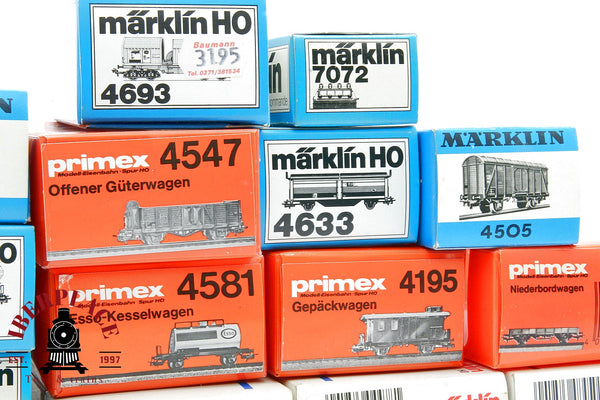 1:87 Primex Märklin 18x 4539 4500 4693 4691 4581 Leerkartons empty boxes cajas vacias H0 escala ho 00