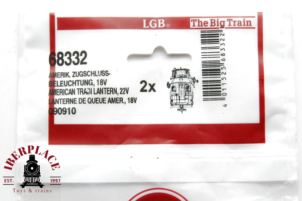 Escala G NEW LGB 68332 18v Amerik Zugschlussbeleuchtung Iluminación trasera del tren Modelismo ferroviario
