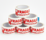 Iberplace Pack – Cinta adhesiva de embalaje “FRAGILE” | Variantes 1–72 rollos | Silenciosa, resistente y fácil de usar