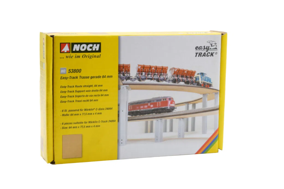 🧨 Liquidación – Noch 53800 Trayectoria recta 64 mm easy TRACK H0 escala 1:87