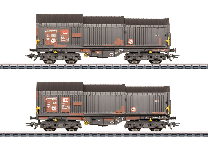 Märklin 46876 – Coffret de wagons à capots télescopiques · DB AG – H0 1:87